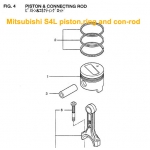 Mitsubishi S3L2 S4L Pistón de Motor